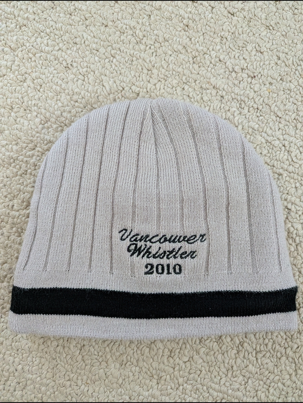 Vintage 2010 Vancouver Whistler Winter Olympics Fleece Lined Beanie Toque OS